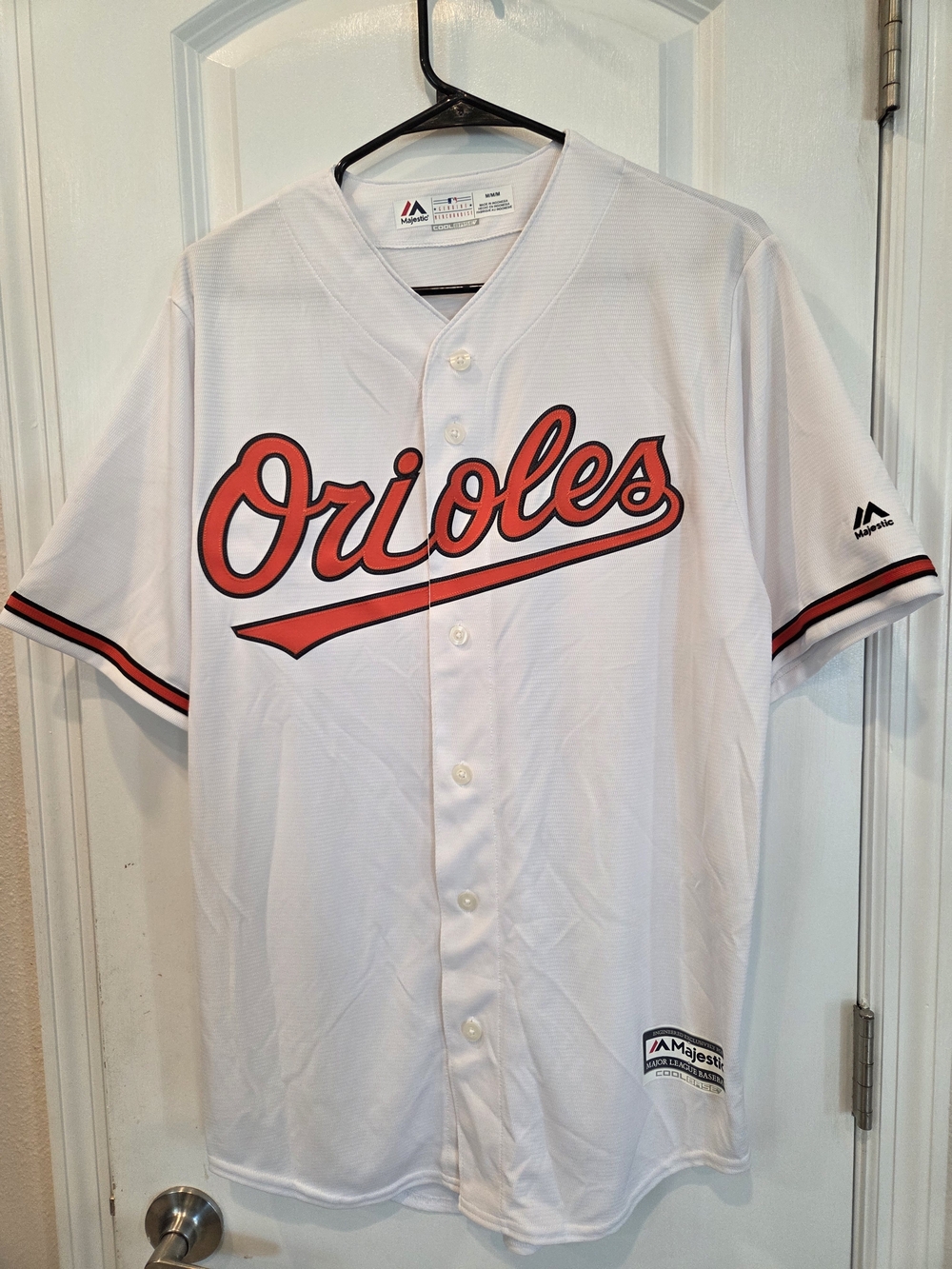 Majestic Baltimore Orioles White Baseball Jersey - Orange/Black
